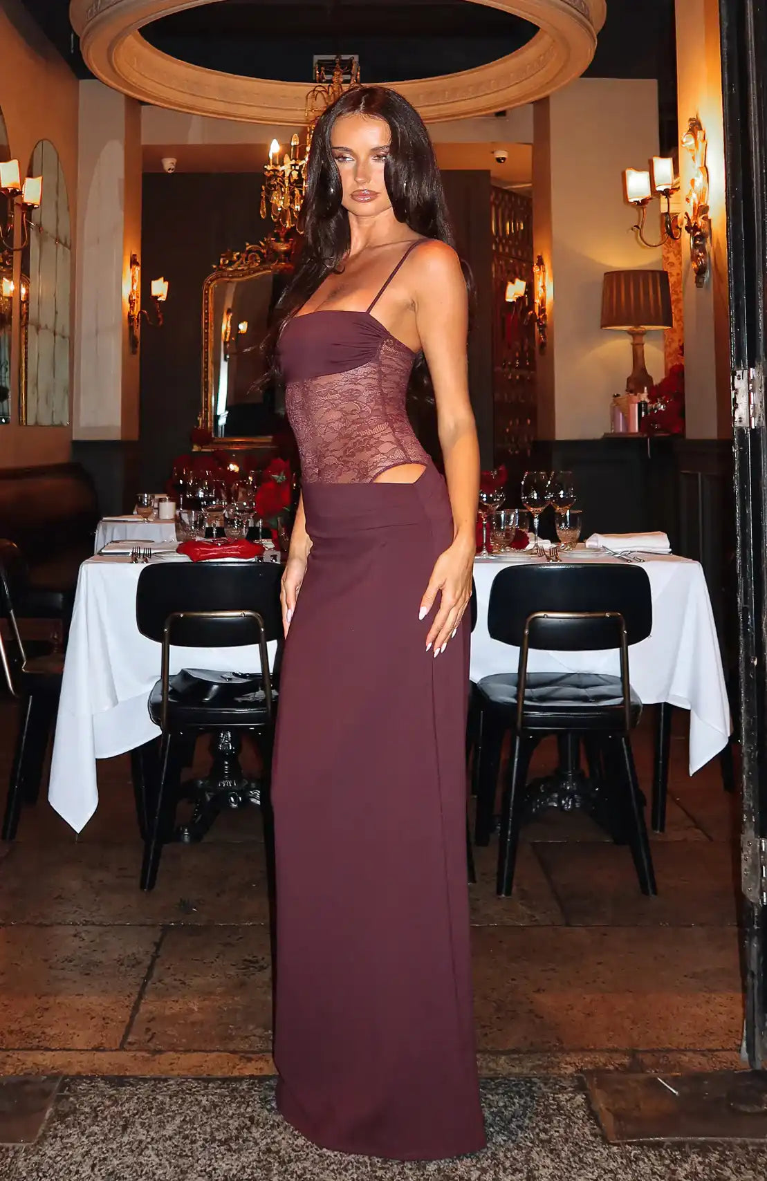 Rayna Maxi Dress - Burgundy