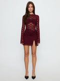 Nola Mini Dress - Burgundy