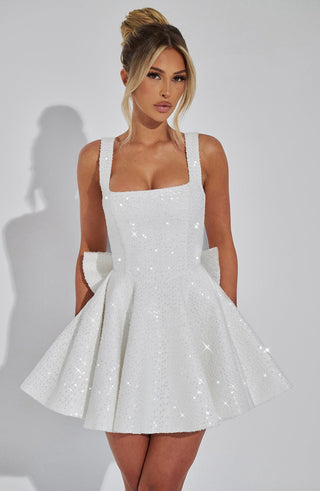 Roma Mini Dress - Ivory