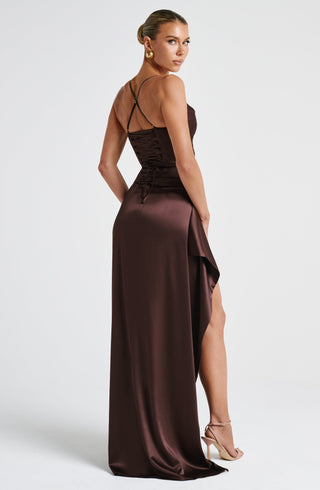 Hope Maxi Dress - Plum Brown