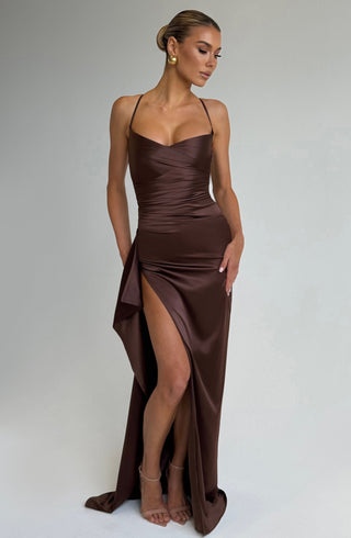 Hope Maxi Dress - Plum Brown