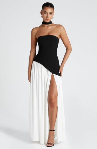 Marcella Maxi Dress - Black/White