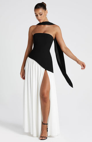 Marcella Maxi Dress - Black/White