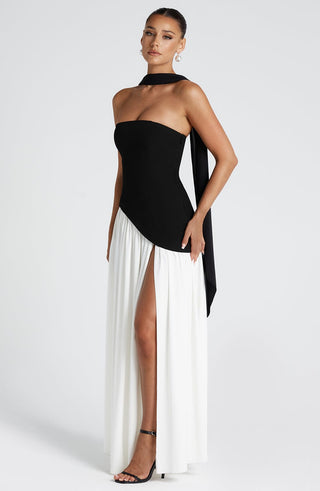 Marcella Maxi Dress - Black/White
