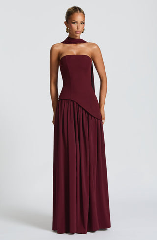 Marcella Maxi Dress - Cherry Lacquer