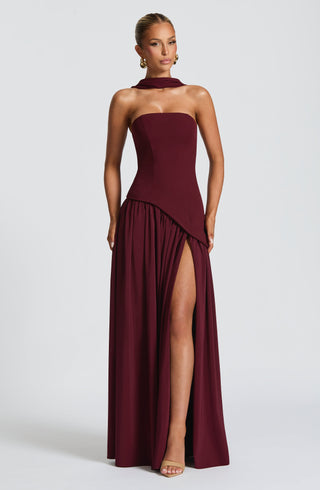 Marcella Maxi Dress - Cherry Lacquer