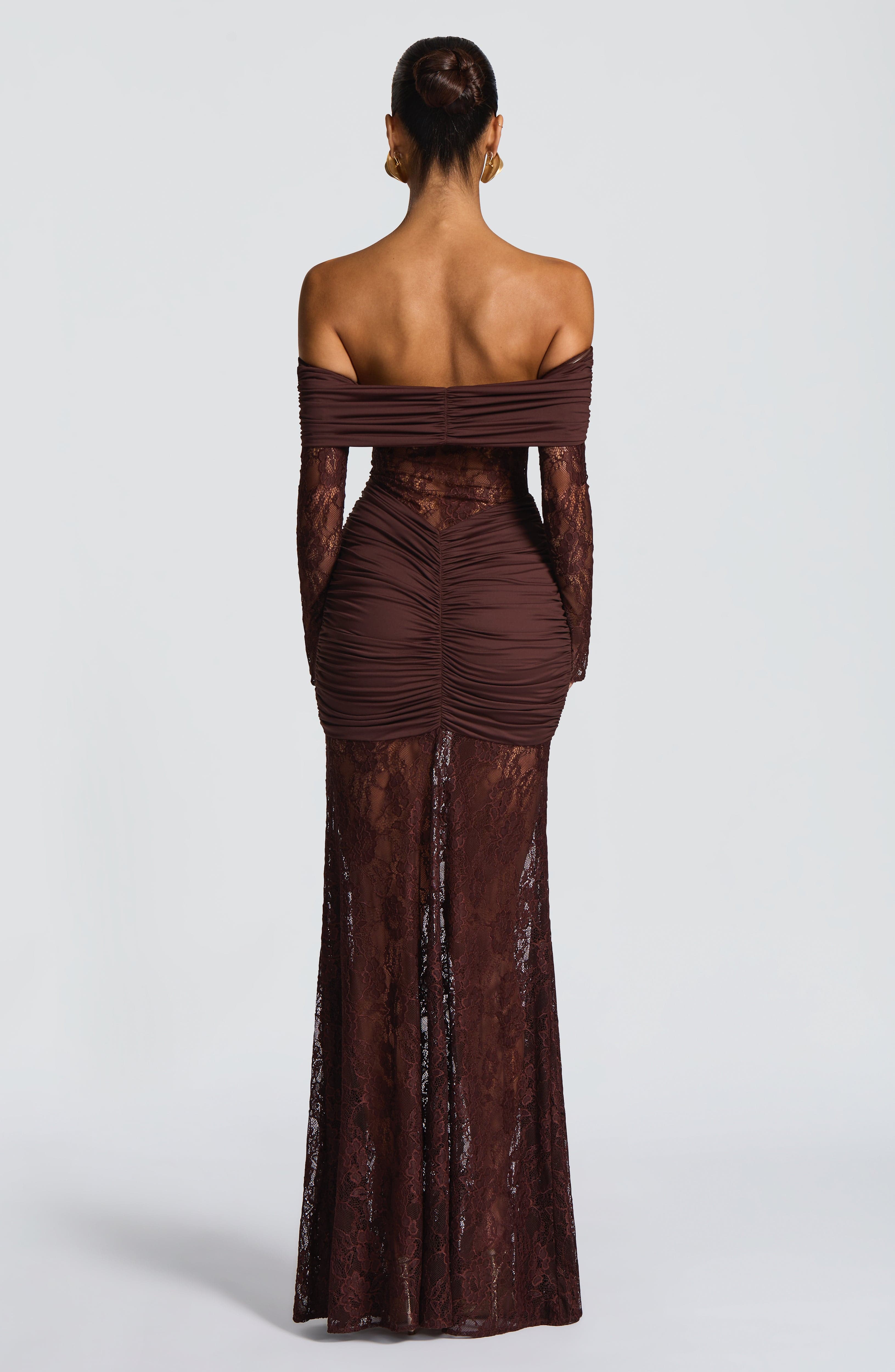 Hanna Maxi Dress - Plum Brown