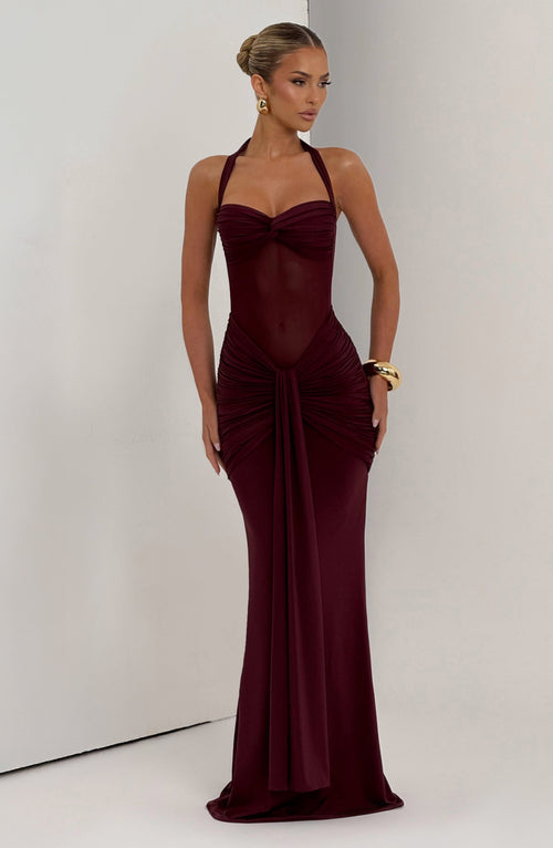 Jolene Maxi Dress - Cherry Lacquer