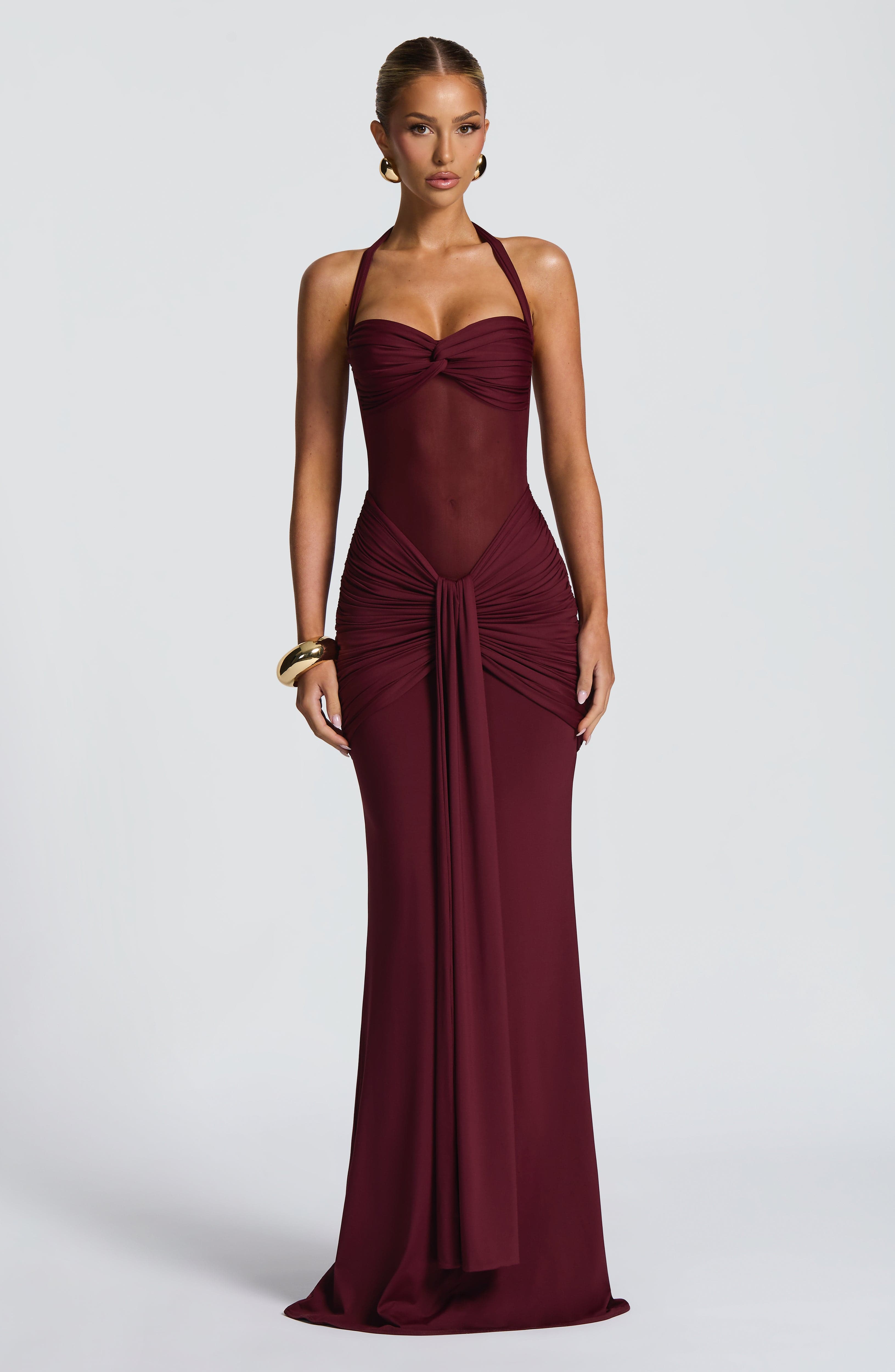 Jolene Maxi Dress - Cherry Lacquer