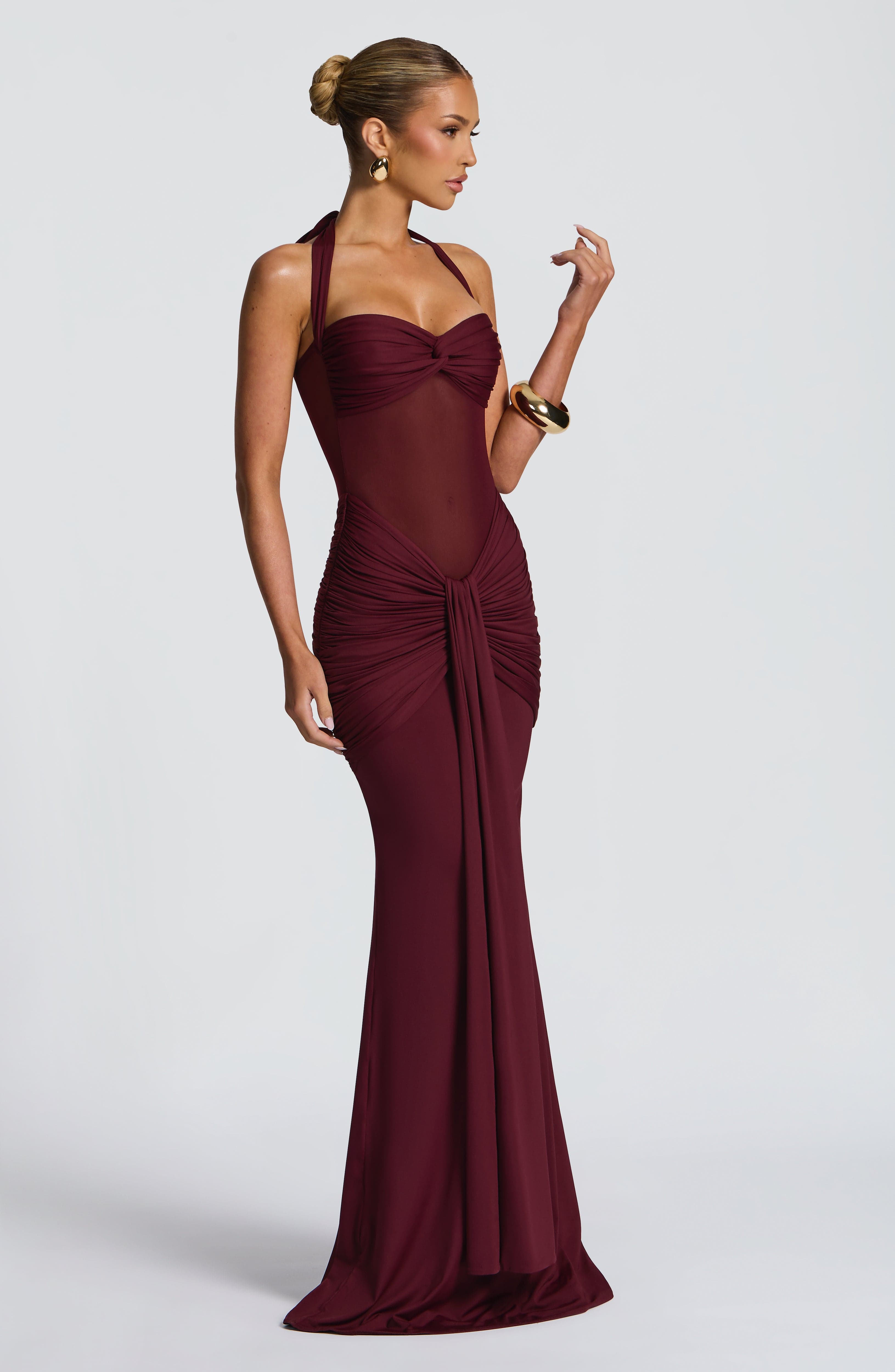 Jolene Maxi Dress - Cherry Lacquer
